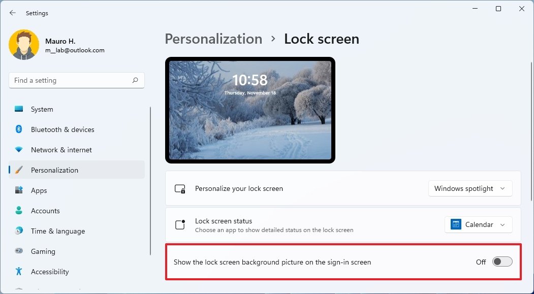 Disable Lock screen image on Sign-in screen