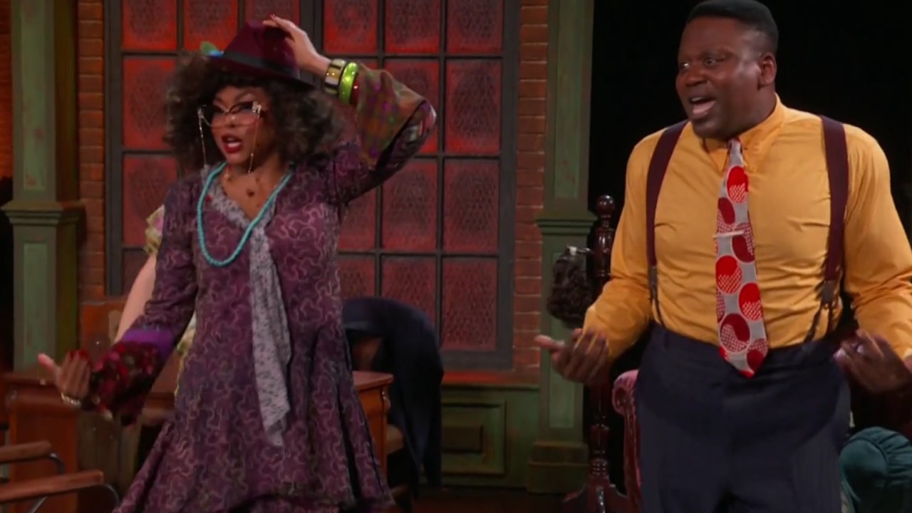 Taraji P. Henson and Titus Burgess in Annie Live!