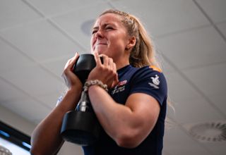 Emma Finucane lifting a dumbell