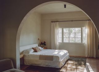A modern minimalist bedroom