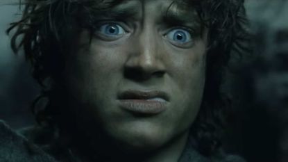 Frodo after being stabbed in The Lord of the Rings: The Return of the King