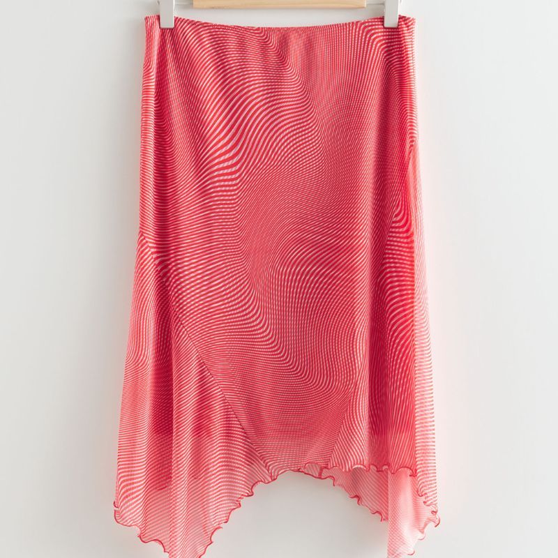 and other stories asymmetric mesh skirt