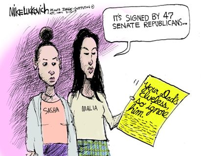 Political cartoon U.S. Senate GOP letter
