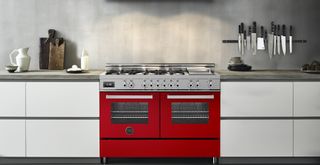 Bertazzoni red range cooker