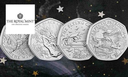 The Royal Mint logo top left with a picture of 4 silver coins