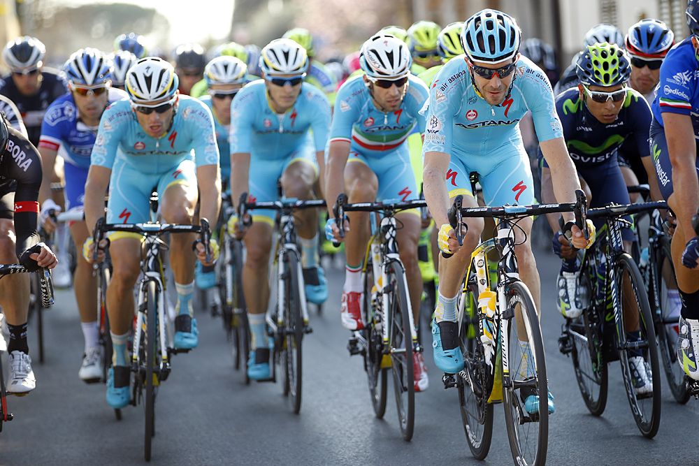 Astana on the front of the field