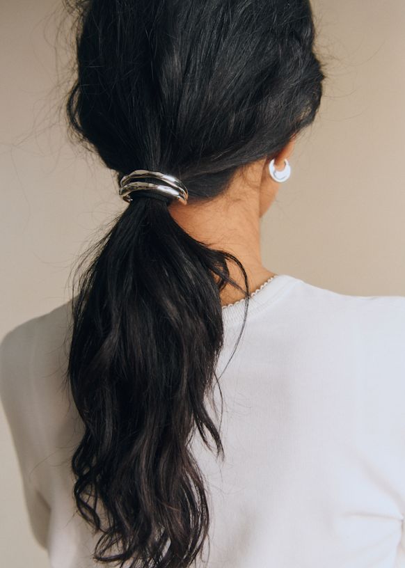 Scrunchie Adina - Silver - Majority Recycled Brass - S&amp;eacute;zane