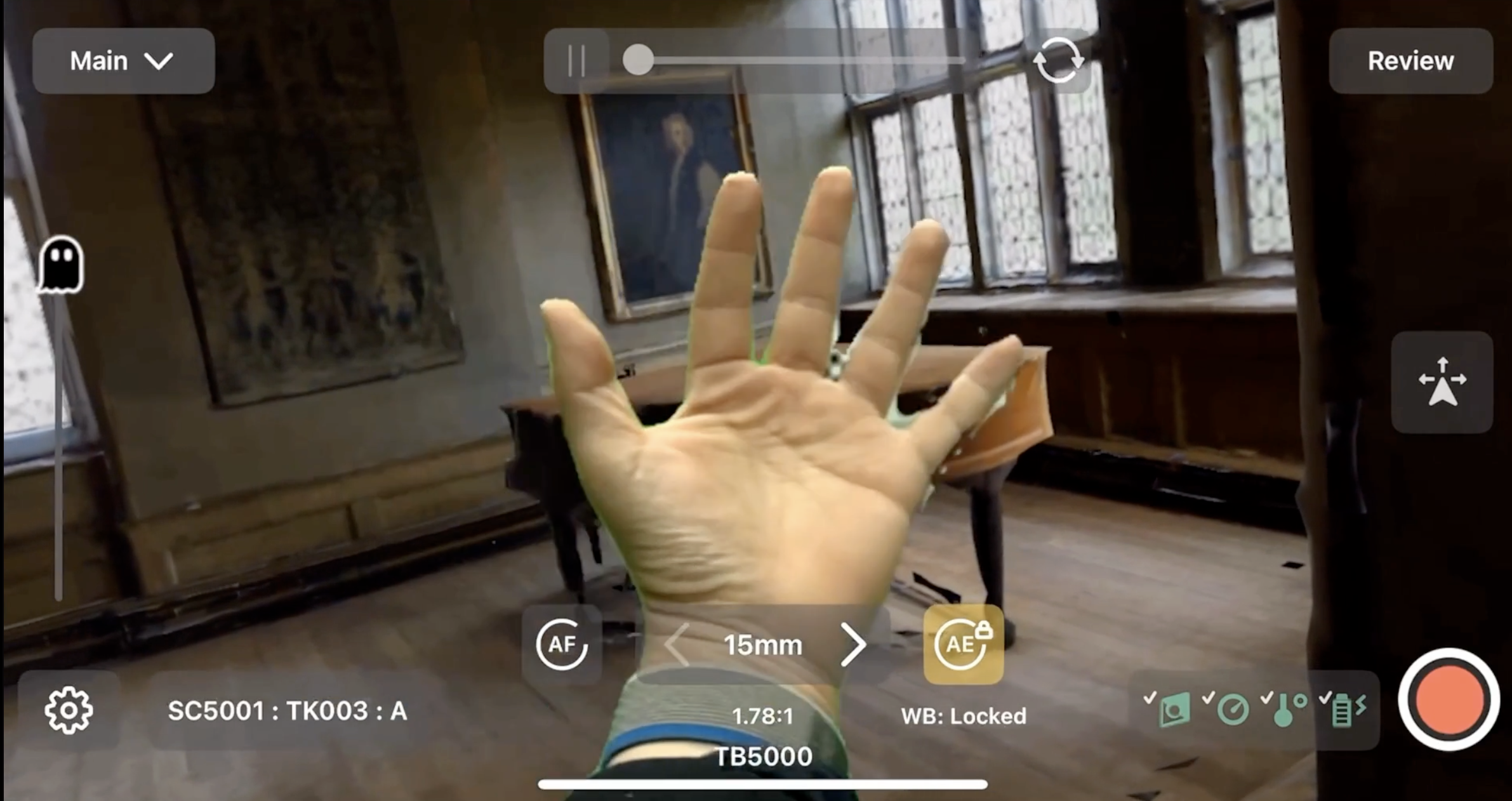 Screens of a VFX app