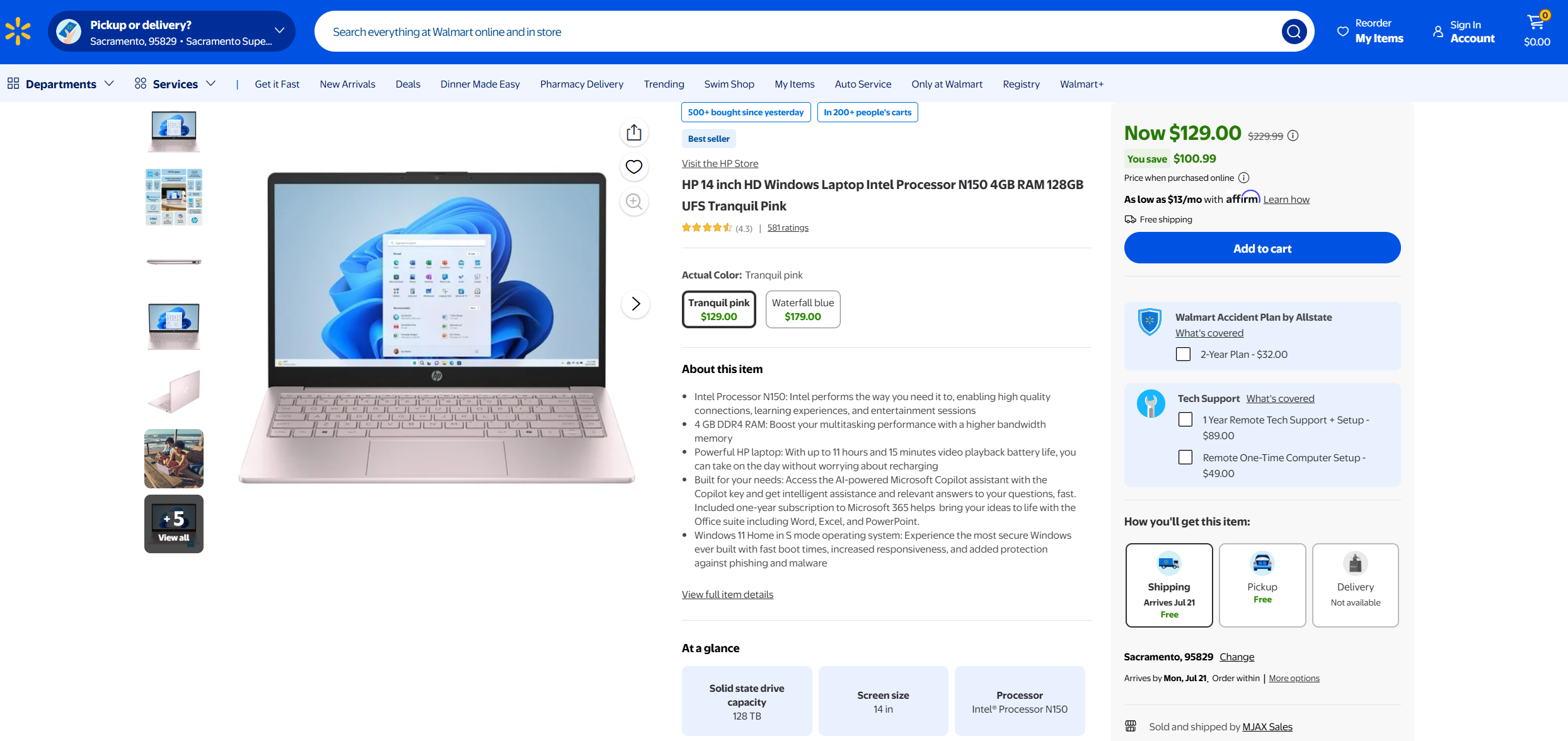 A HP laptop reduced to $129 at Walmart you should definitely not buy.