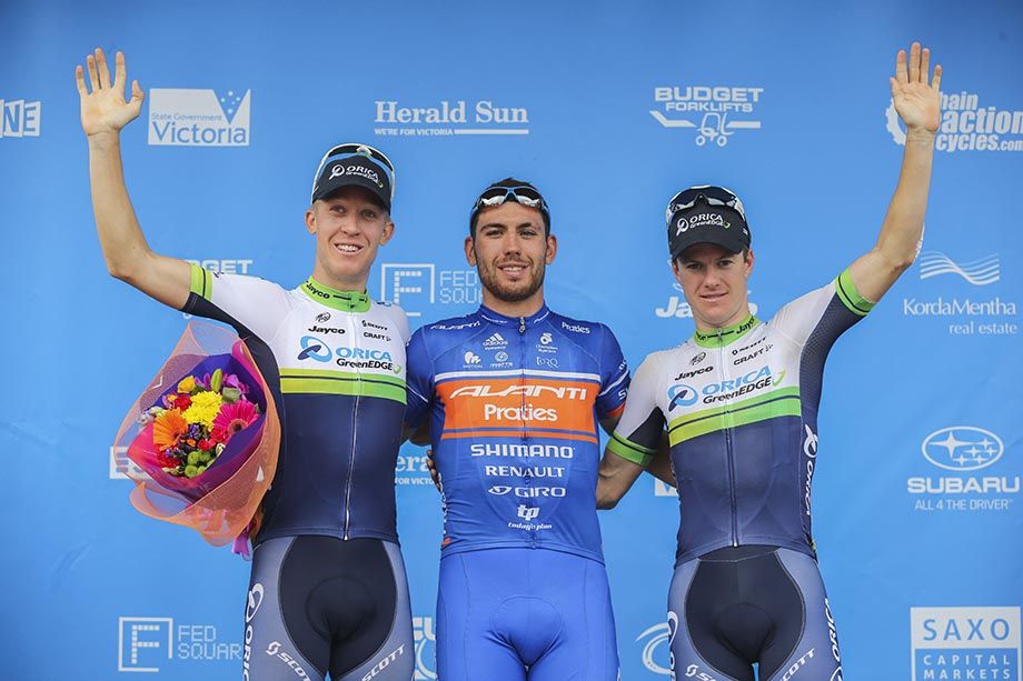 The stage placings on the podium