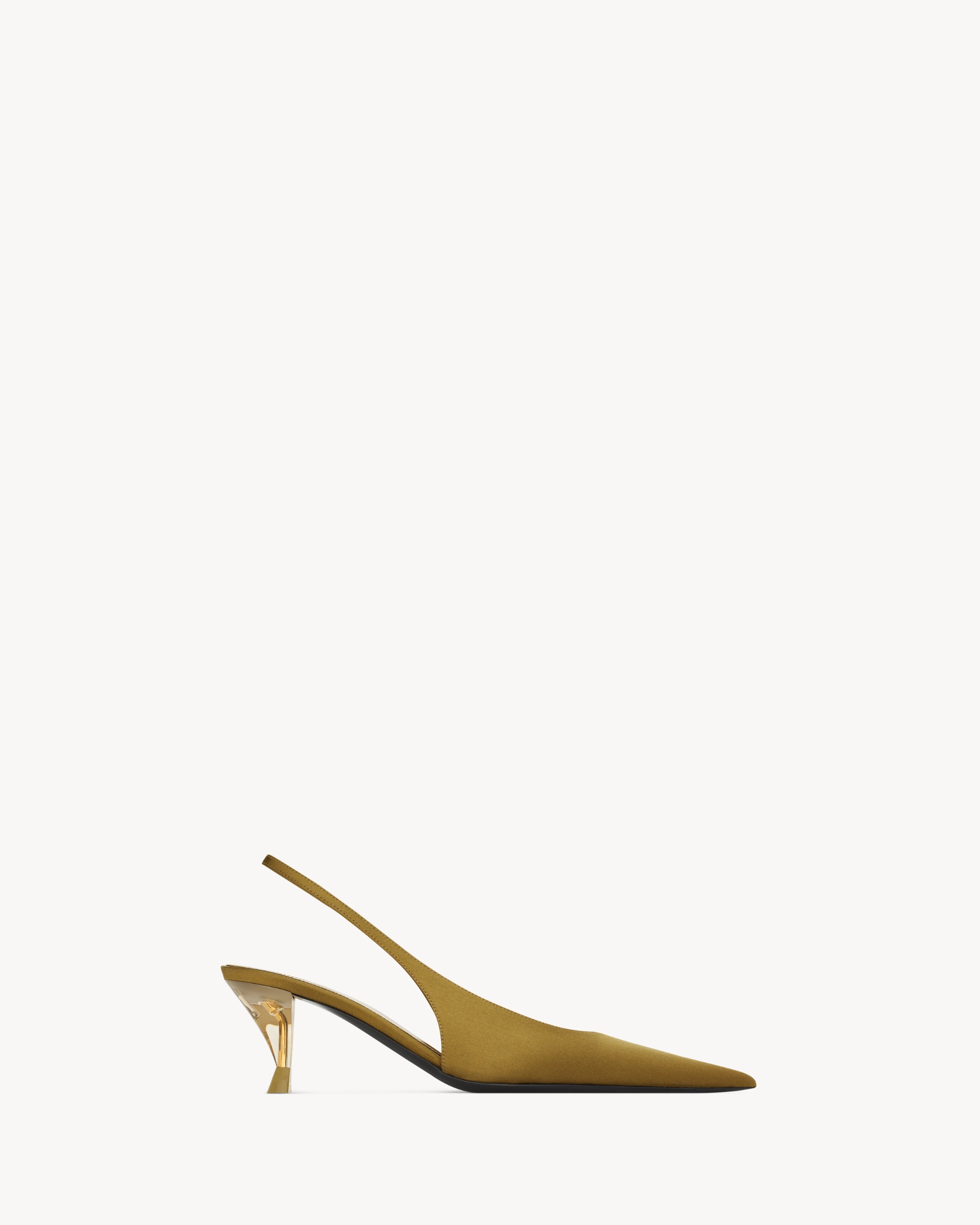 Fanny Slingback Pumps in Satin Crepe