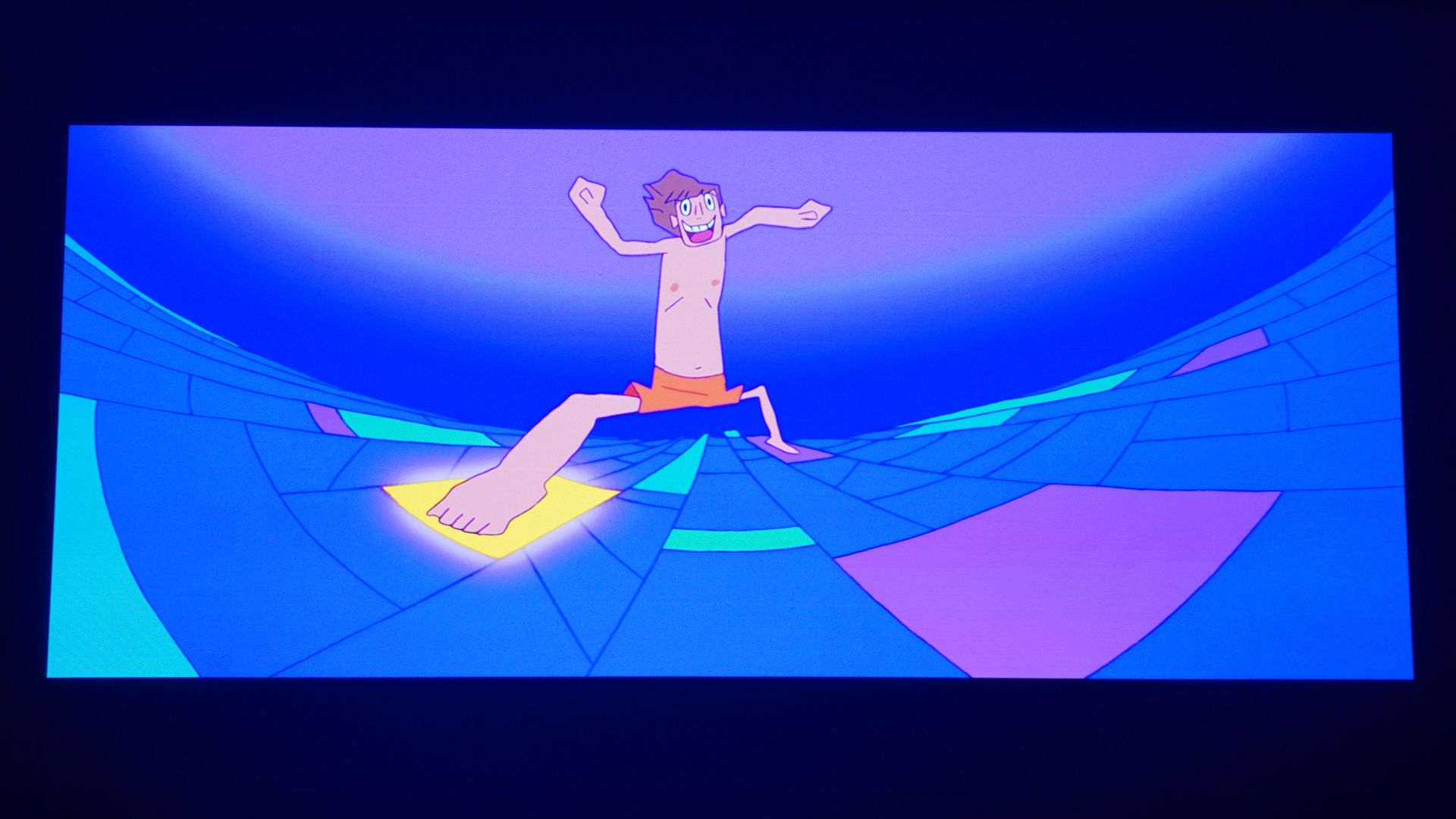 An on screen projection from the Hisense PX4 Pro projector