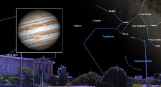 july 2020 starry night Jupiter at Opposition