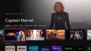 Google TV interface