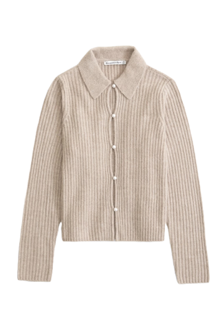 Abercrombie & Fitch Pearl Button Collared Cardigan (Was $70) 