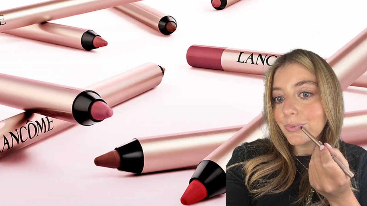 samantha holender using a lancome lip pencil