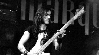 Lemmy onstage with Motorhead at the Marquee Club in 1975