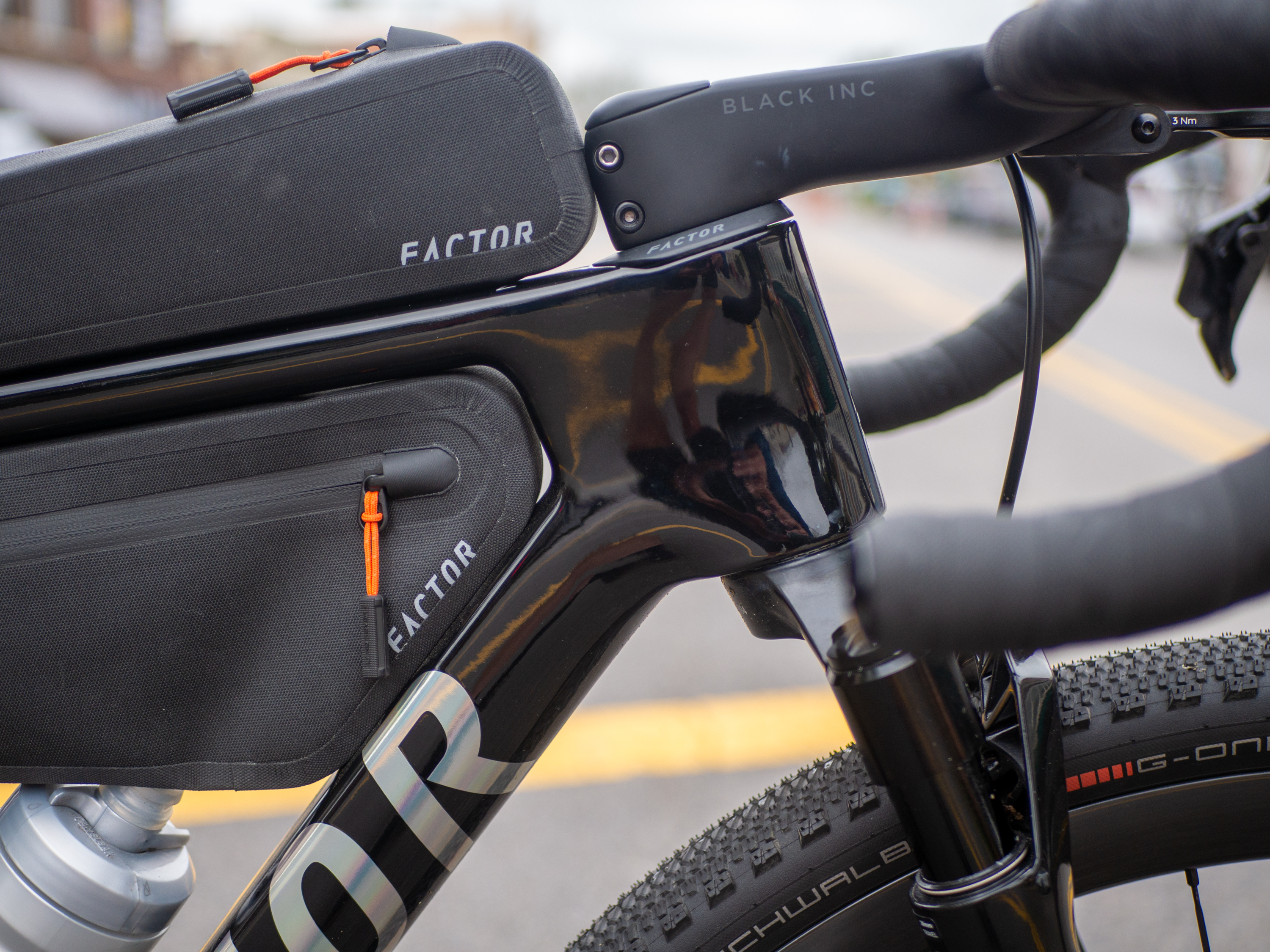 Up close images of a new Factor gravel bike