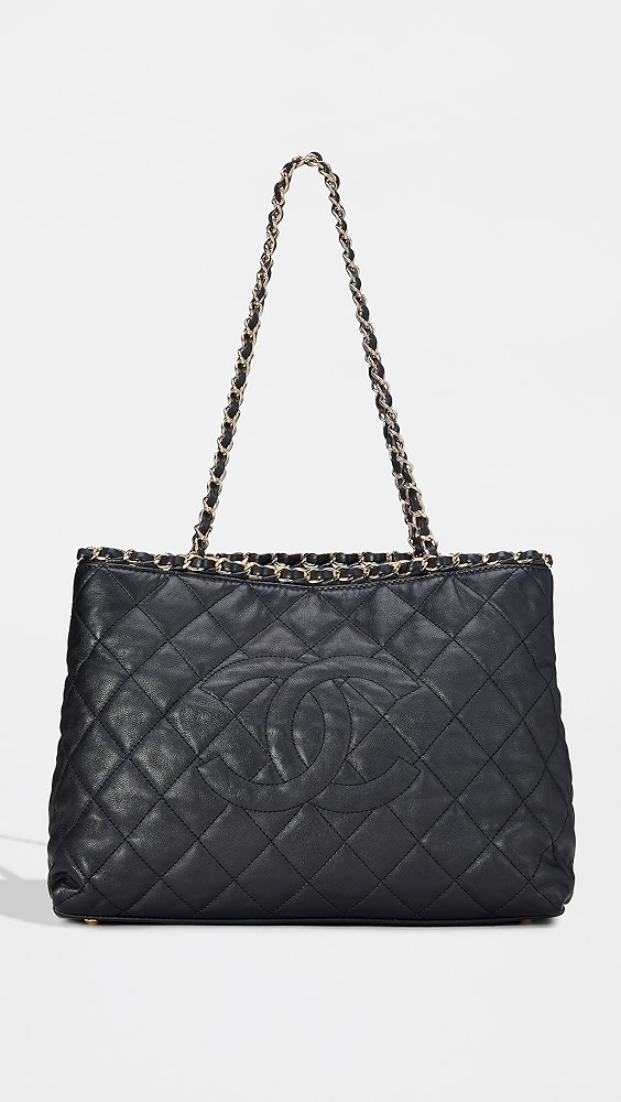 What Goes Around Comes Around Chanel Black Lambskin Chain Me Shoulder Bag