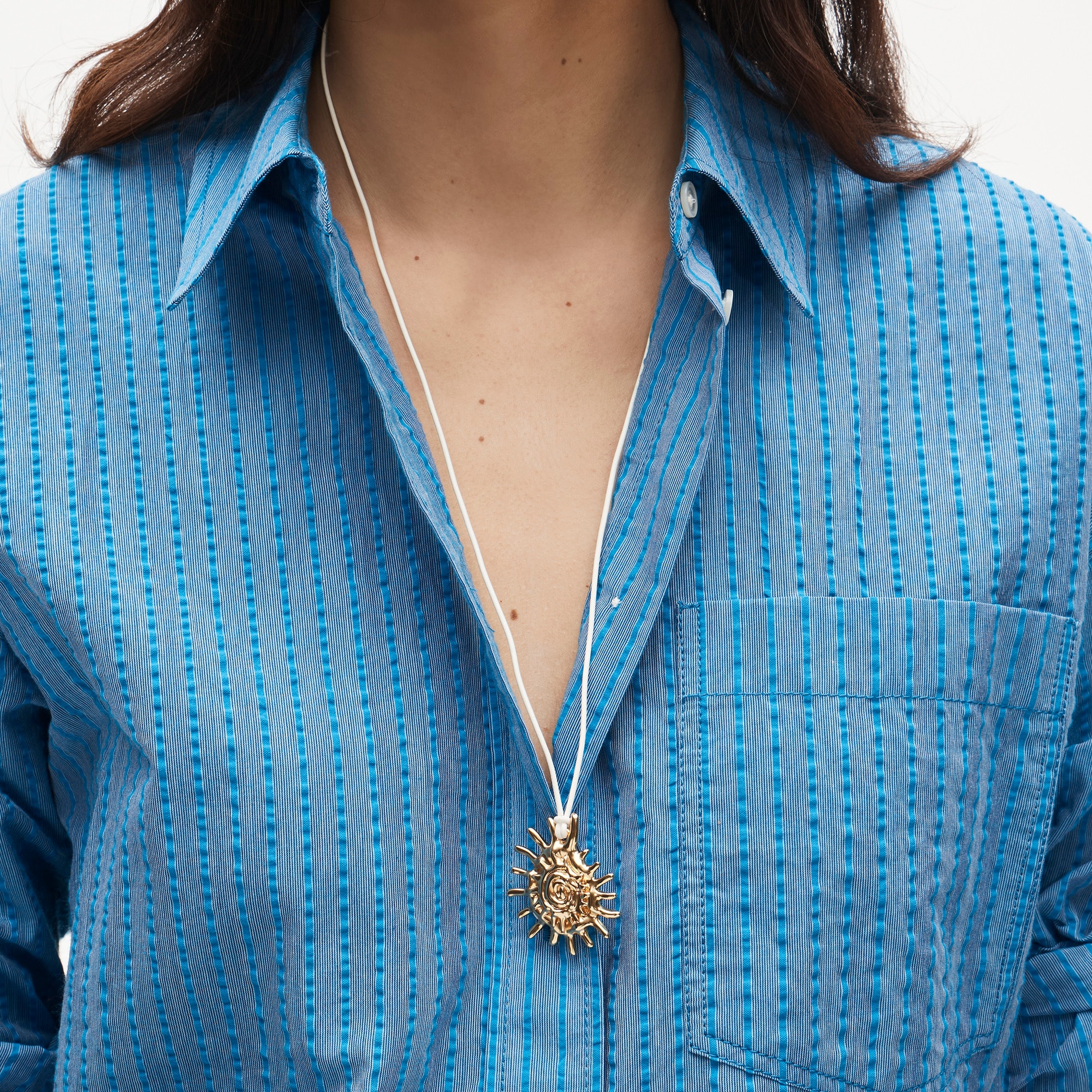 Metallic Sun Pendant Necklace