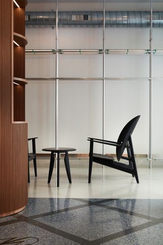 Chair and table in JW Anderson Milan store
