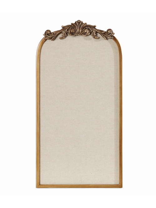 Arched Wood Framed Fabric Bulletin Board