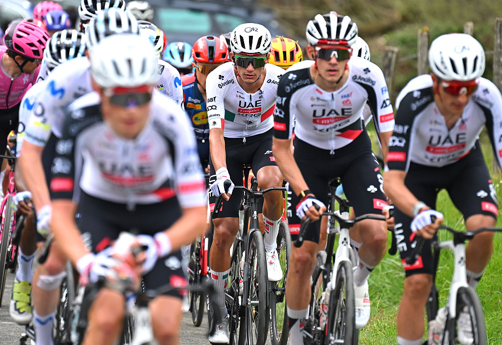 Isaac Del Toro of Mexico and UAE Team Emirates - XRG competes during the 65th Itzulia Basque Country