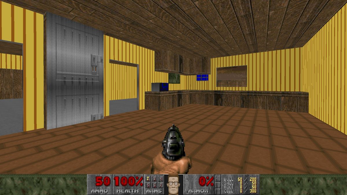 Doom engine recreation of the Hill residence from King of the Hill