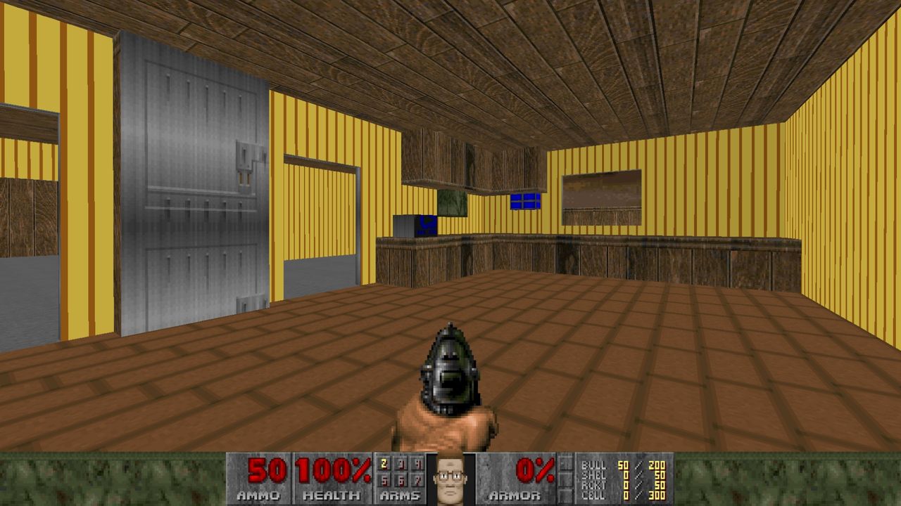 Doom engine recreation of the Hill residence from King of the Hill