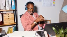 business owner at desk