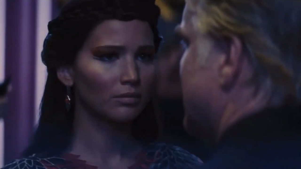 Katniss dancing with Plutarch in Catching Fire.