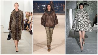 Leopard-print outfits from the Fall 2024 runways—Michael Kors, Isabel Marant, Marni