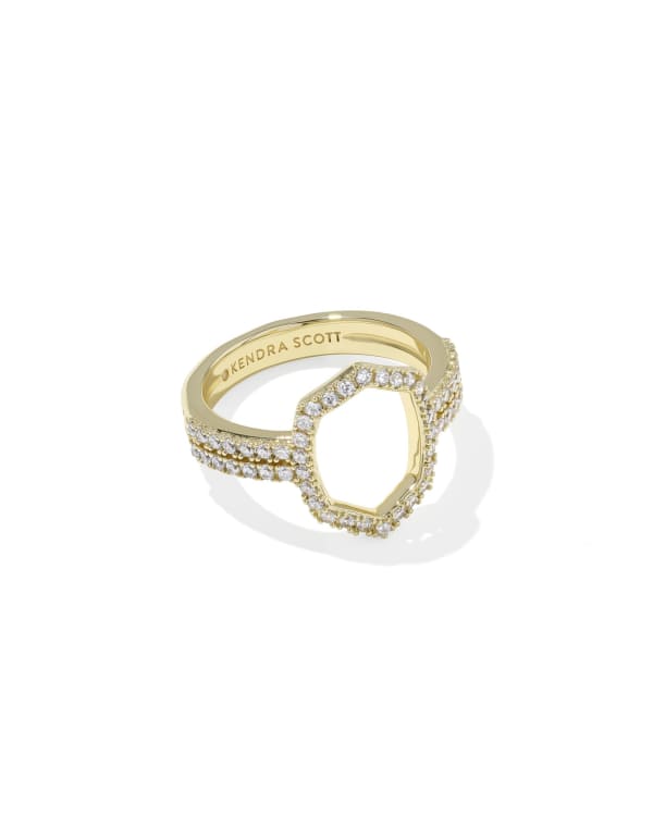 Daphne Pave Gold Cocktail Ring&amp;nbsp;