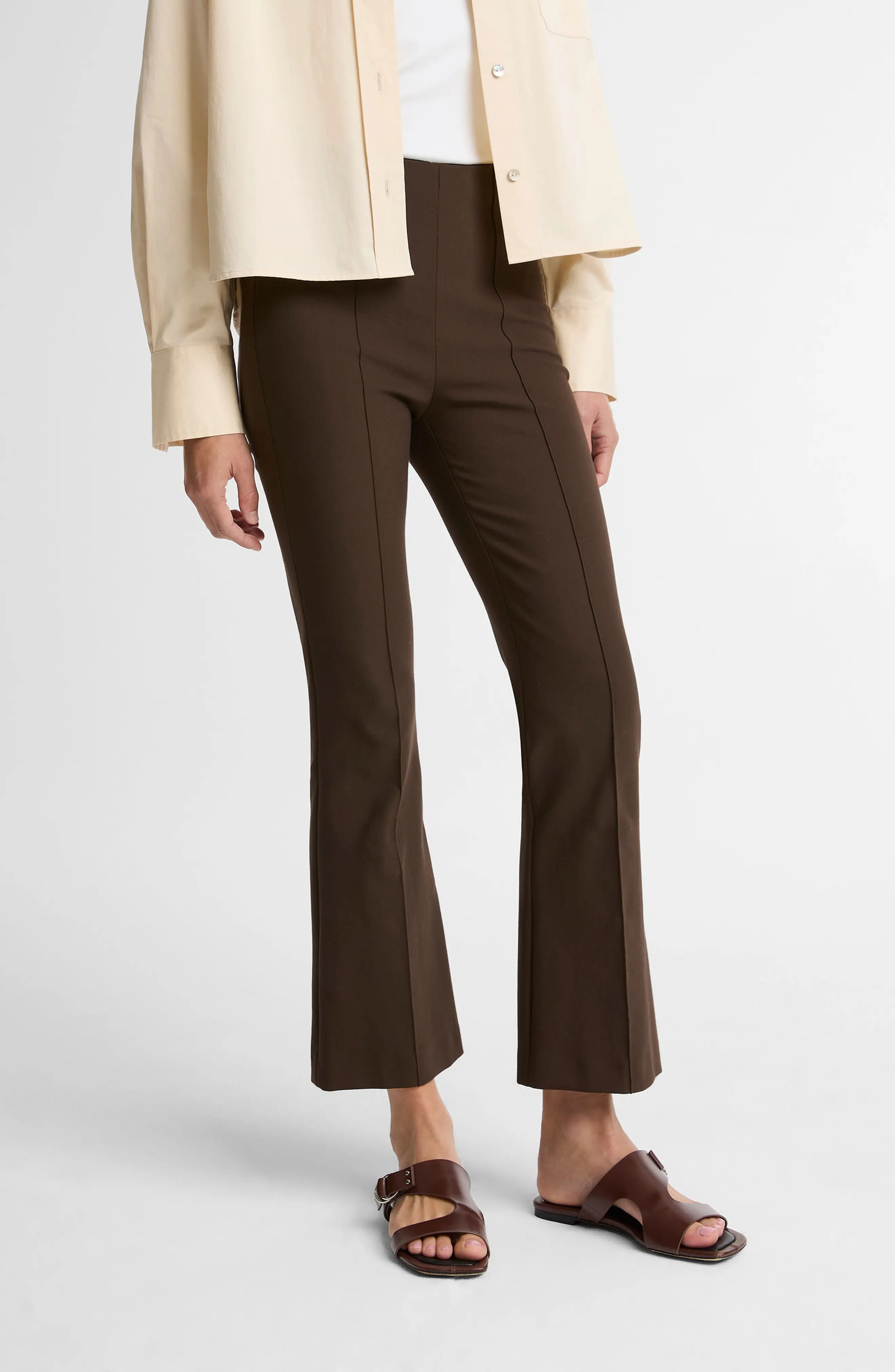 Vince, Niki Mid Rise Crop Flare Pants