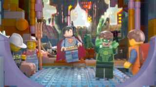 Superman and Green Lantern in The Lego Movie