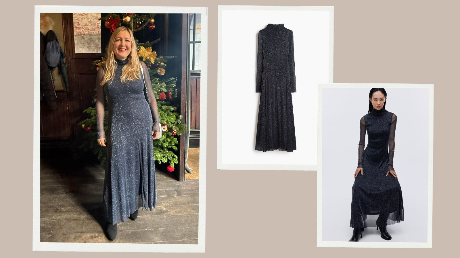 Sarah in silver dress