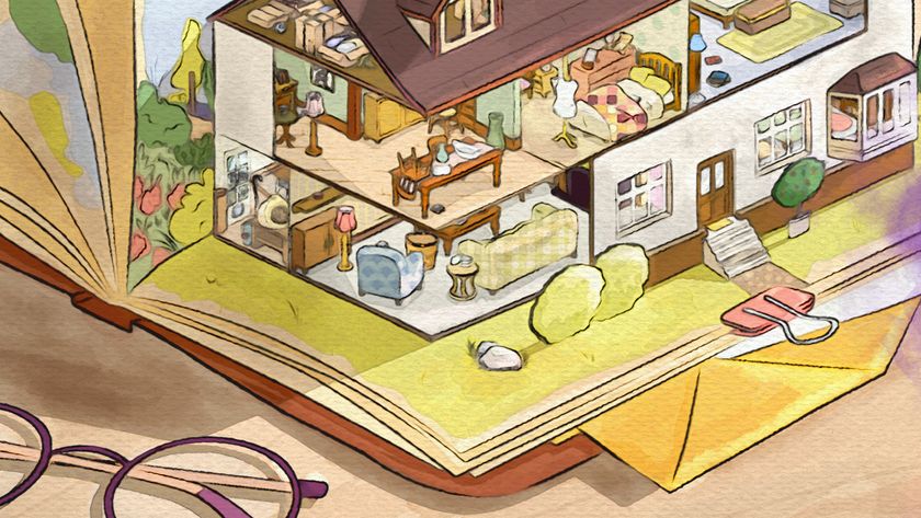 An illustration of a house popping out of a sketchbook