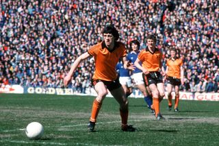 David Narey playing for Dundee United against Rangers, 1979