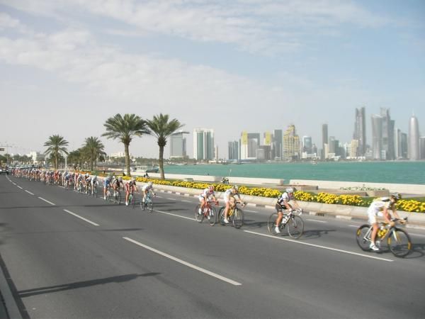 The spectacular high-speed racing on the Corniche circuit in Doha.