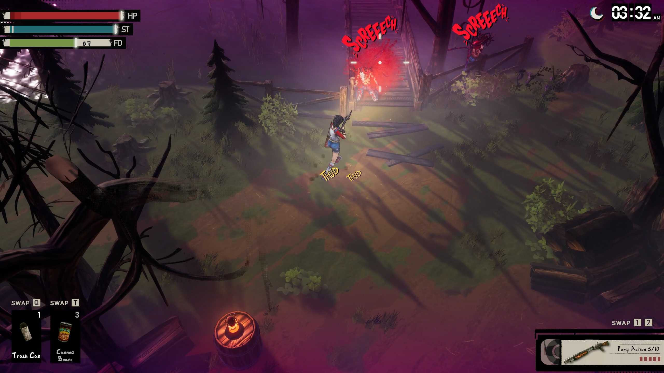 Comic book style horror game