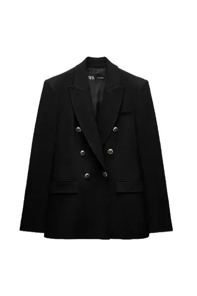 Zara Tailored Double Breasted Blazer