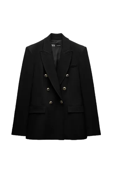Zara Tailored Double Breasted Blazer