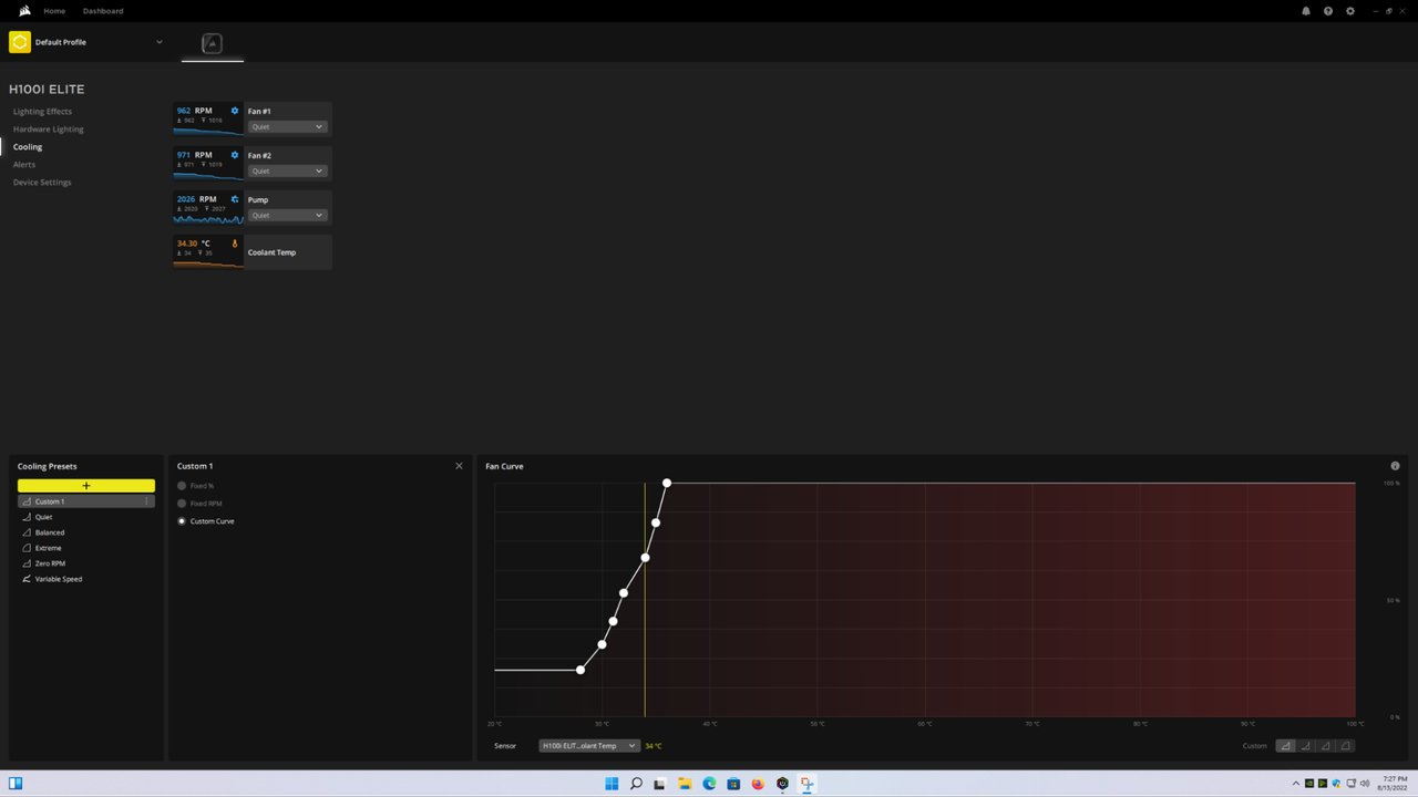 Corsair H100i Elite
