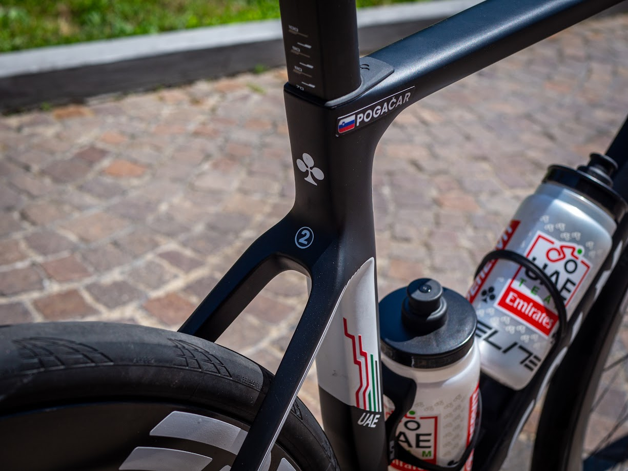 Tadej Pogacar's Colnago V4RS at the 2024 Tour de France