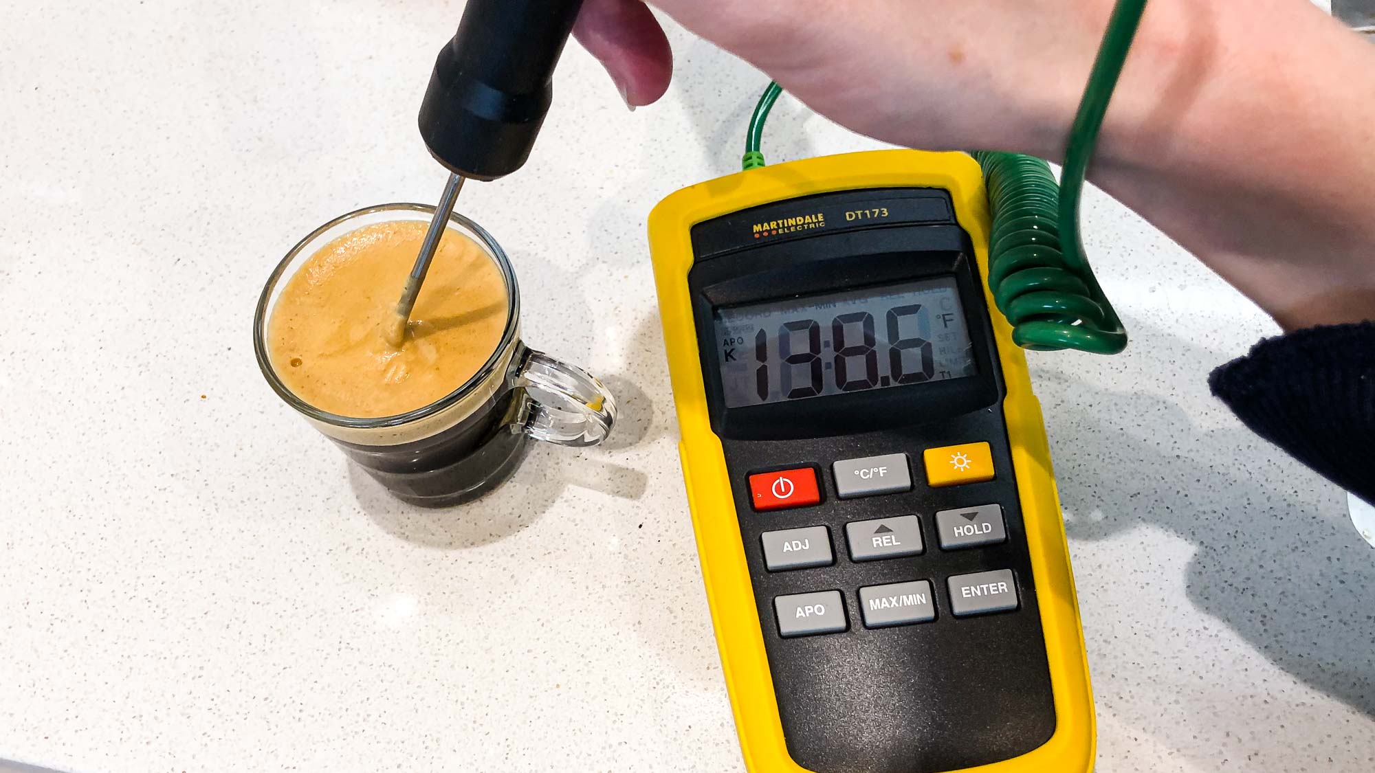 KitchenAid Artisan Espresso Makinesi sıcaklık sonuçları