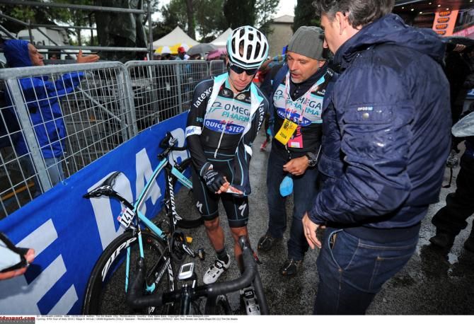 Rigoberto Uran after the stage