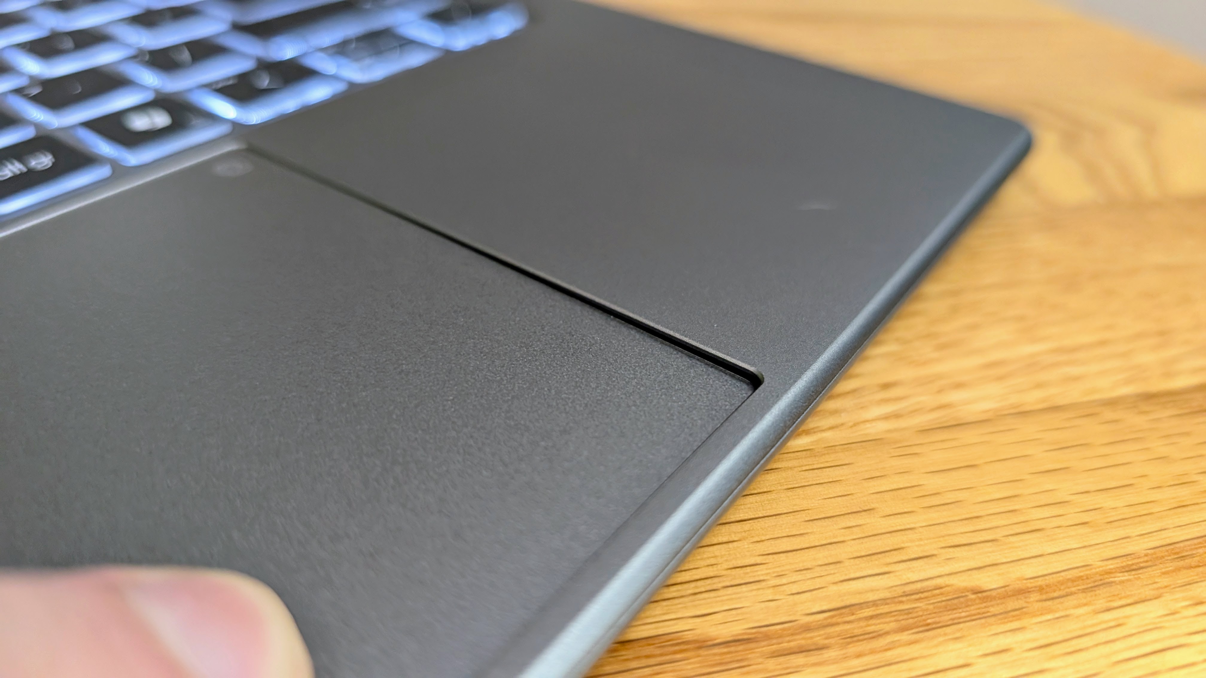 MSI Prestige 14 AI+ trackpad close up