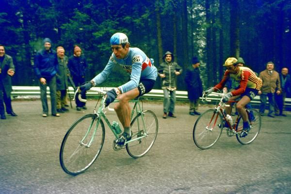 Gimondi leads Fausto Bertoglio in the 1978 Giro