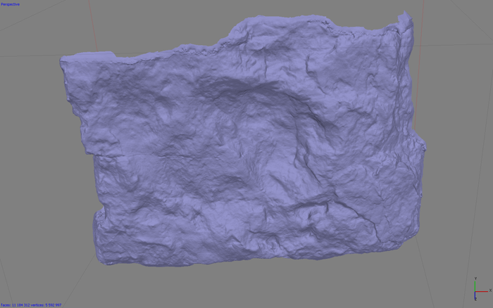 Stegosaurus track with color and texture removed
