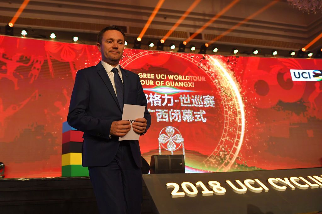 UCI President David Lappartient at the 2018 UCI Cycling Gala